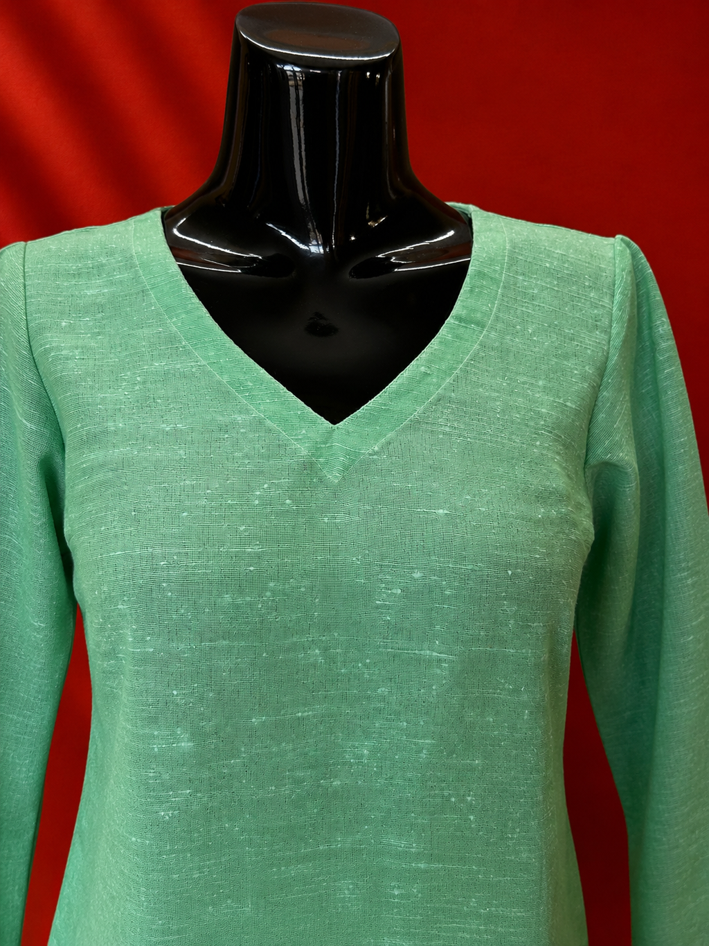 Green Cotton Khadi Kurta