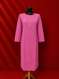 Pink Cotton Khadi Kurta