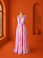 Purple Georgette Shibori Dress