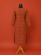 Yellow Cotton Printed Kurta