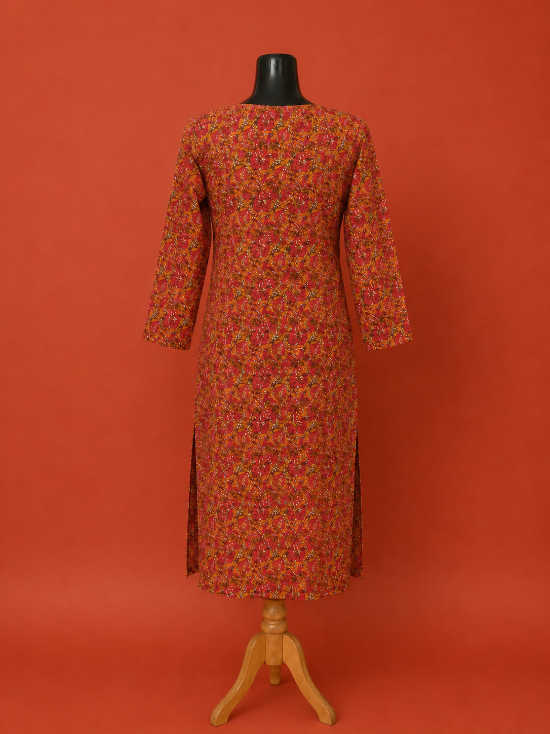 Yellow Cotton Printed Kurta