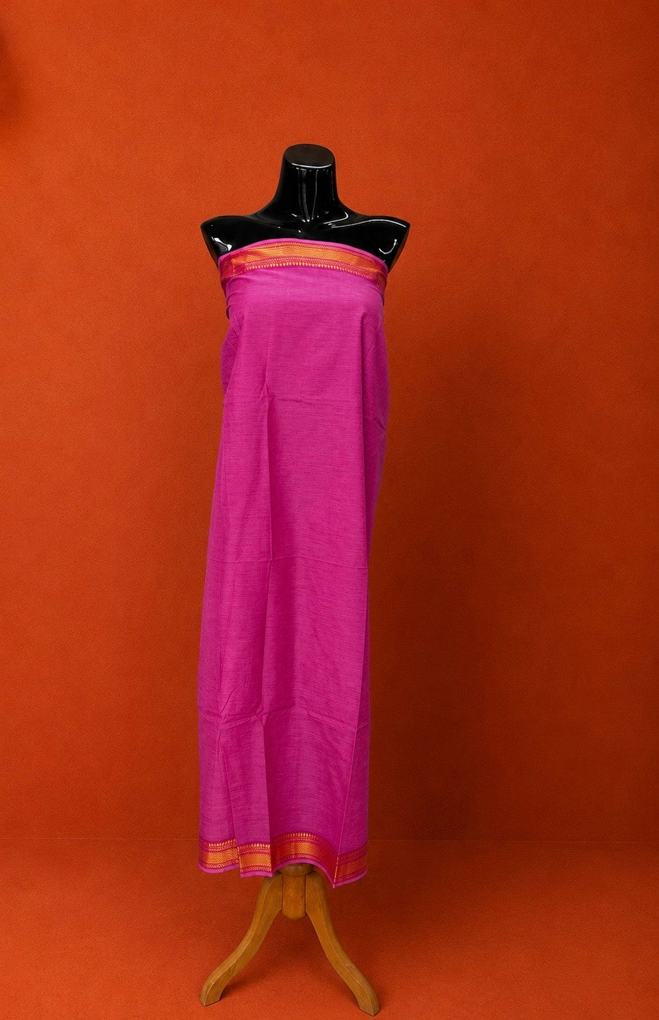 Pink South Cotton Embroidered 3pc Dress Material