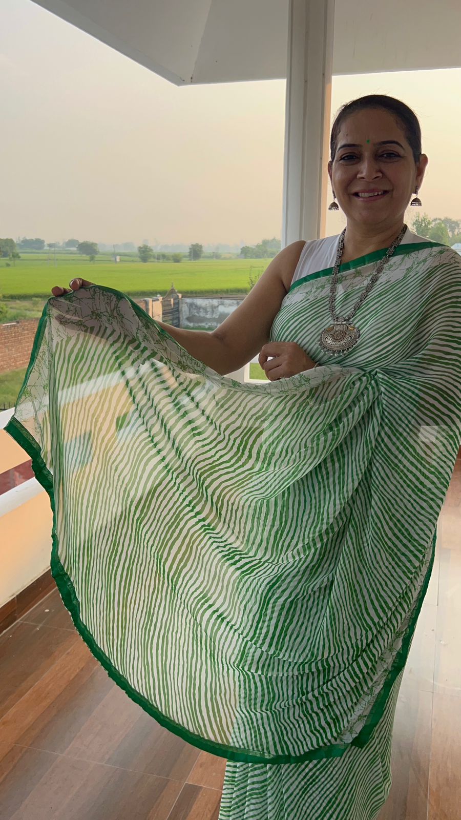 Green Lehriya Sari