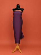 Purple Silk Embroidered 3 Pc Dress Material