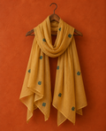 Yellow Cotton Chikankari Dupatta
