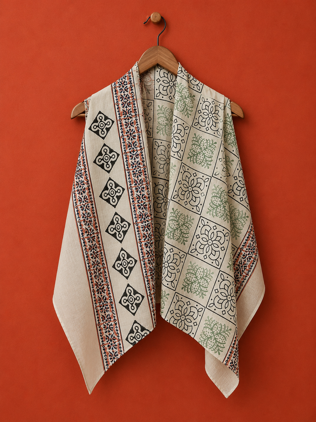 Multi Color Cotton Block Print Dupatta