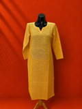 Yellow Cotton Khadi Kurta