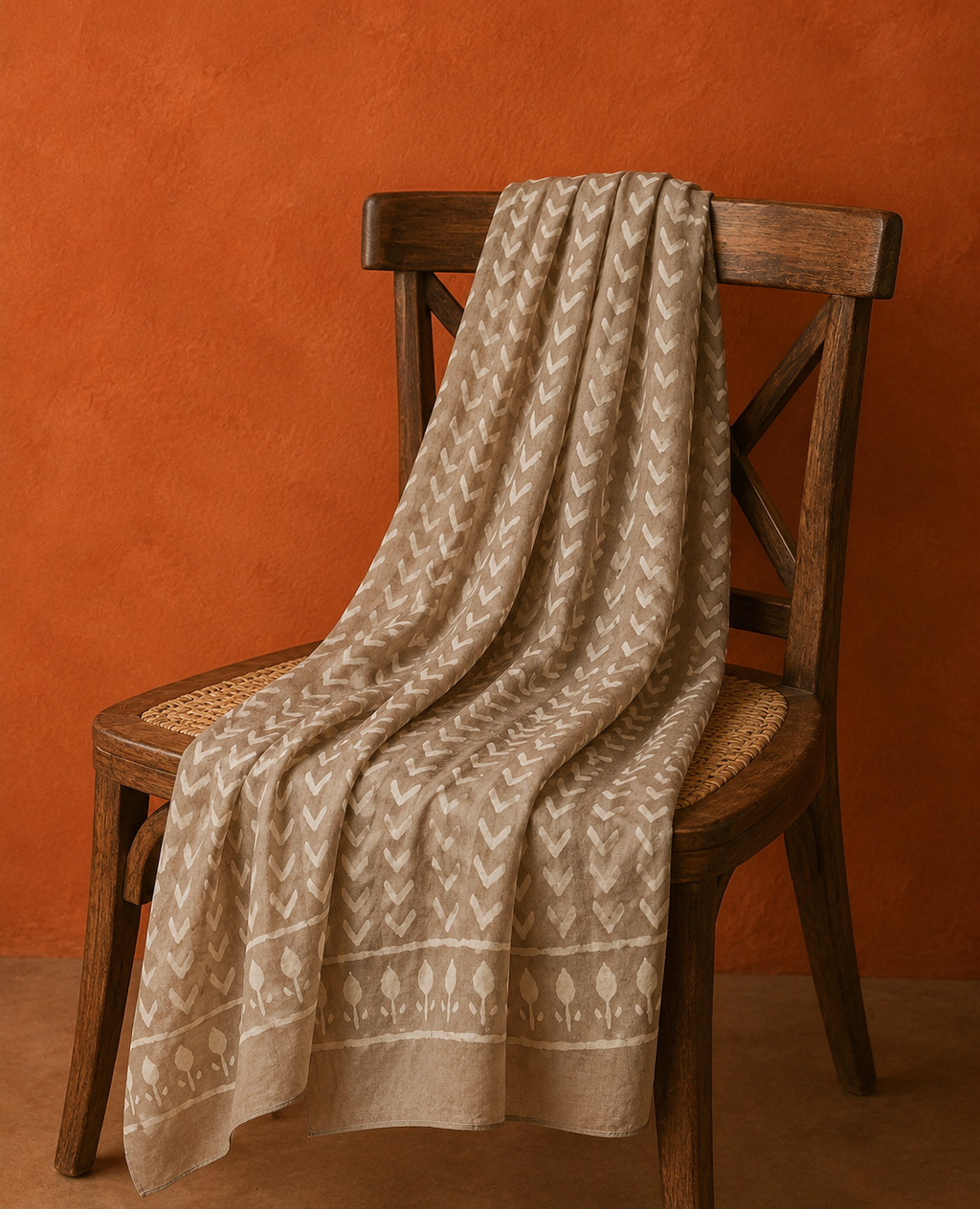 Kashish Dabu Hand Block Print Cotton Dupatta