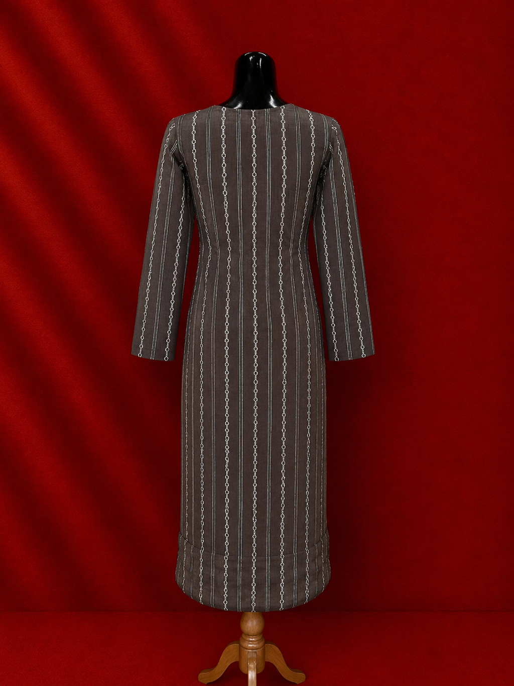 Grey Cotton Khadi Kurta