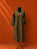 Olive Khadi Cotton Kurta