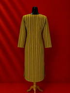 Olive Cotton Khadi Kurta