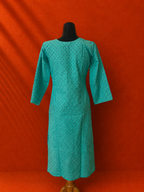 Green Cotton Khadi Kurta