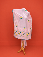 Pink Chanderi Embroidered Dupatta