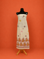 Yellow Kota Doria Block Print 2 Pc Dress May
