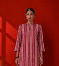 Red Cotton Printed Kurta Set
