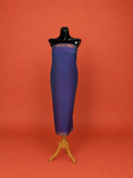 Blue Silk Embroidered 3 Pc Dress Material