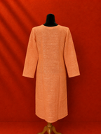 Orange Cotton Khadi Kurta