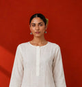 White Cotton Kurta Set