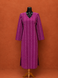 Purple Cotton Khadi Kurta