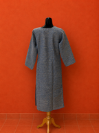 Grey Cotton Khadi Kurta