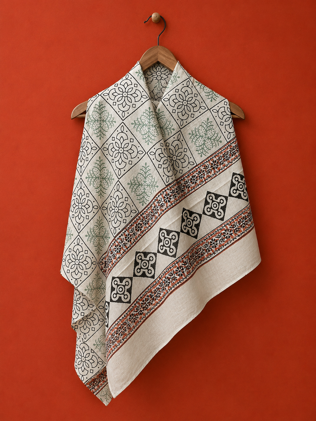 Multi Color Cotton Block Print Dupatta