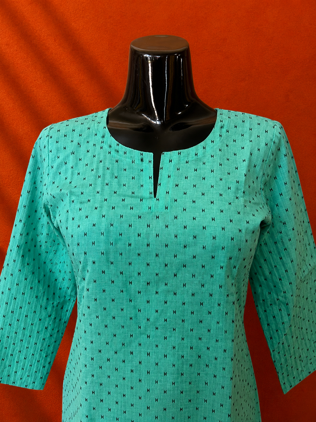 Green Cotton Khadi Kurta