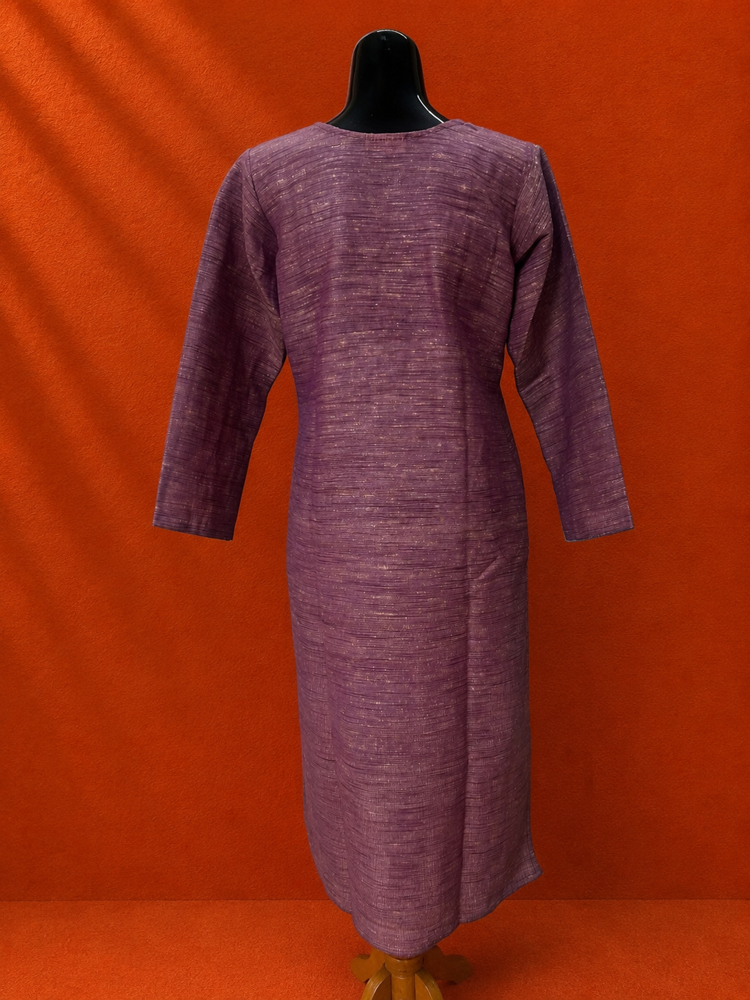 Mauve Khadi Cotton Kurta