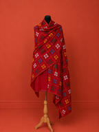 Orange Sindhi Embroidery Dupatta
