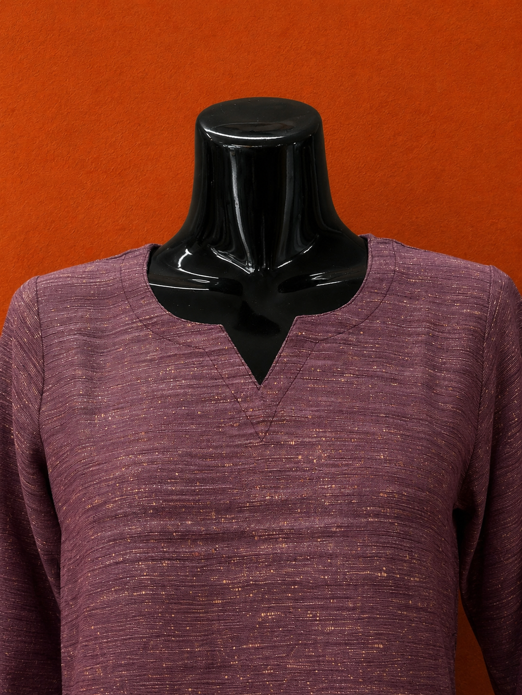 Mauve Khadi Cotton Kurta