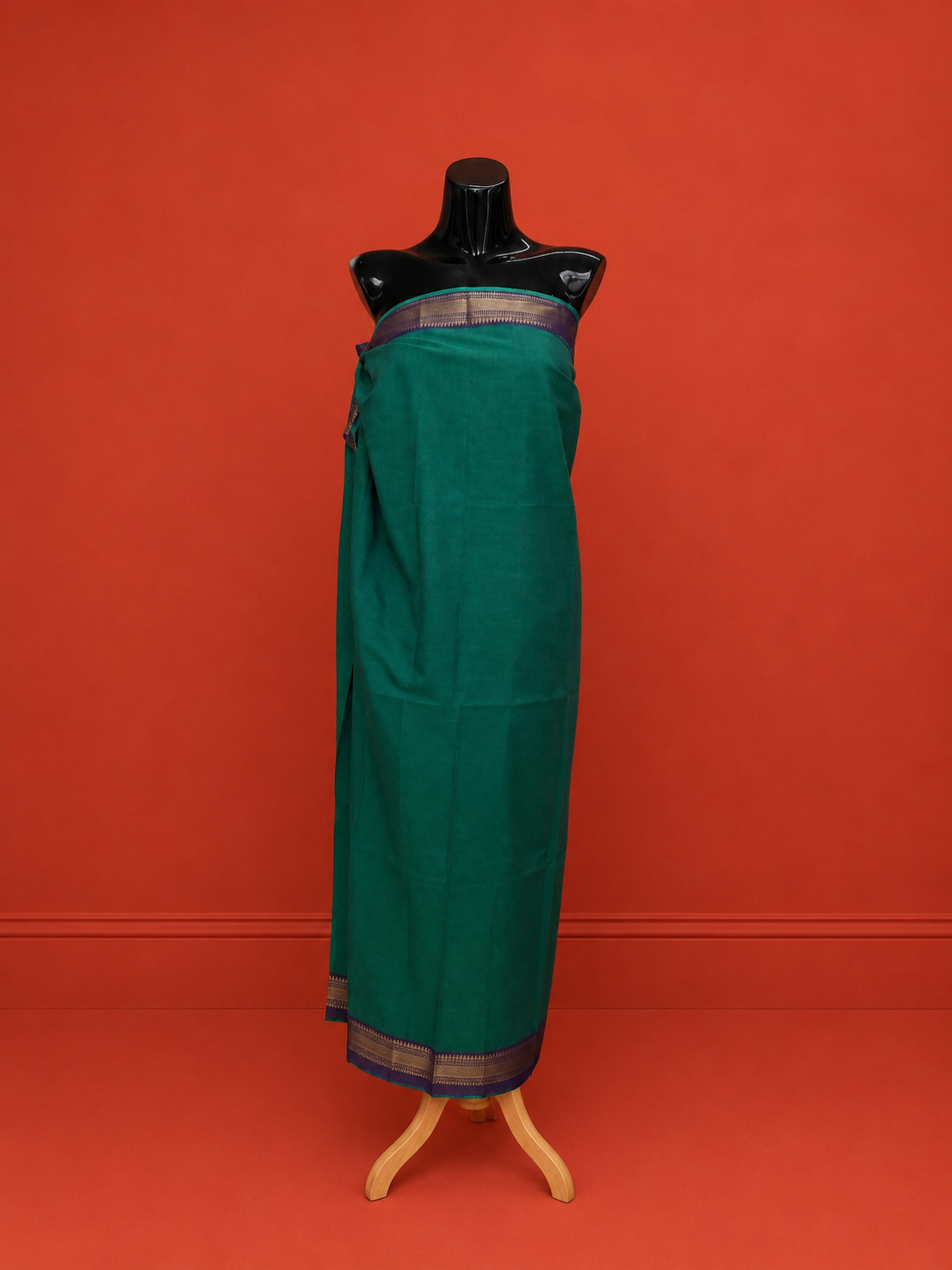 Green South Cotton Embroidered 3 Pc Dress Material