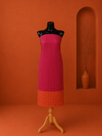 Pink South Cotton Embroidered 3 Pc Dress Material