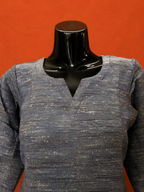 Grey Cotton Khadi Kurta