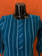 Blue Cotton Khadi Kurta