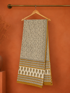 Yellow Cotton Bagru Print Dupatta