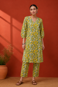 Green Cotton Kurta Set