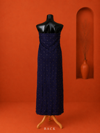 Navy Chanderi Chikankari Dress Material