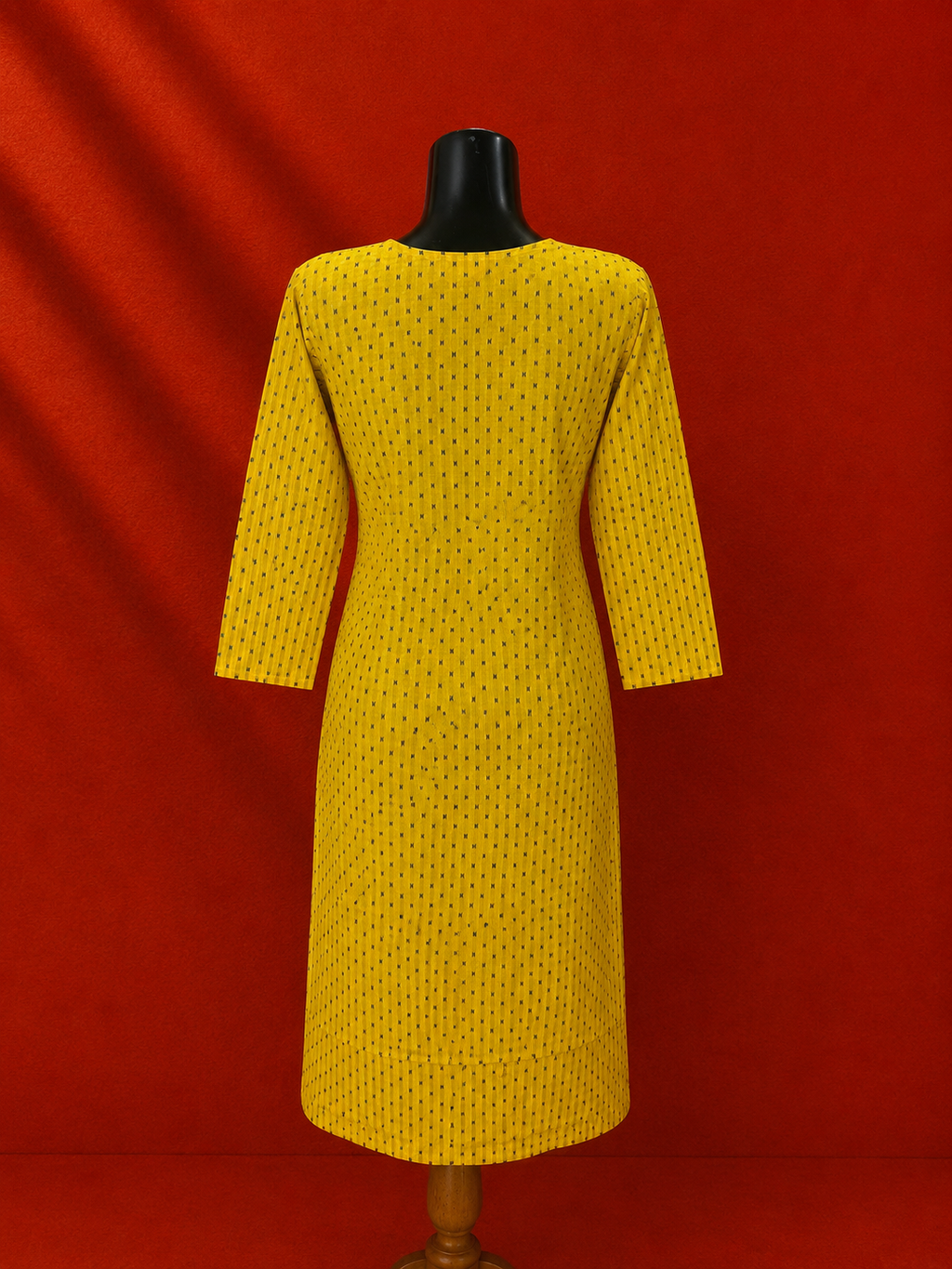 Yellow Cotton Khadi Kurta
