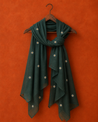 Green Cotton Chikankari Dupatta