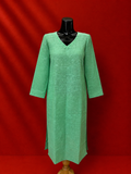 Green Cotton Khadi Kurta
