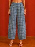 Blue Cotton Khadi Kurta Set