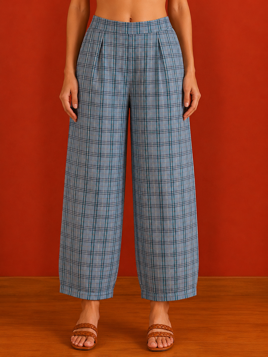 Blue Cotton Khadi Kurta Set