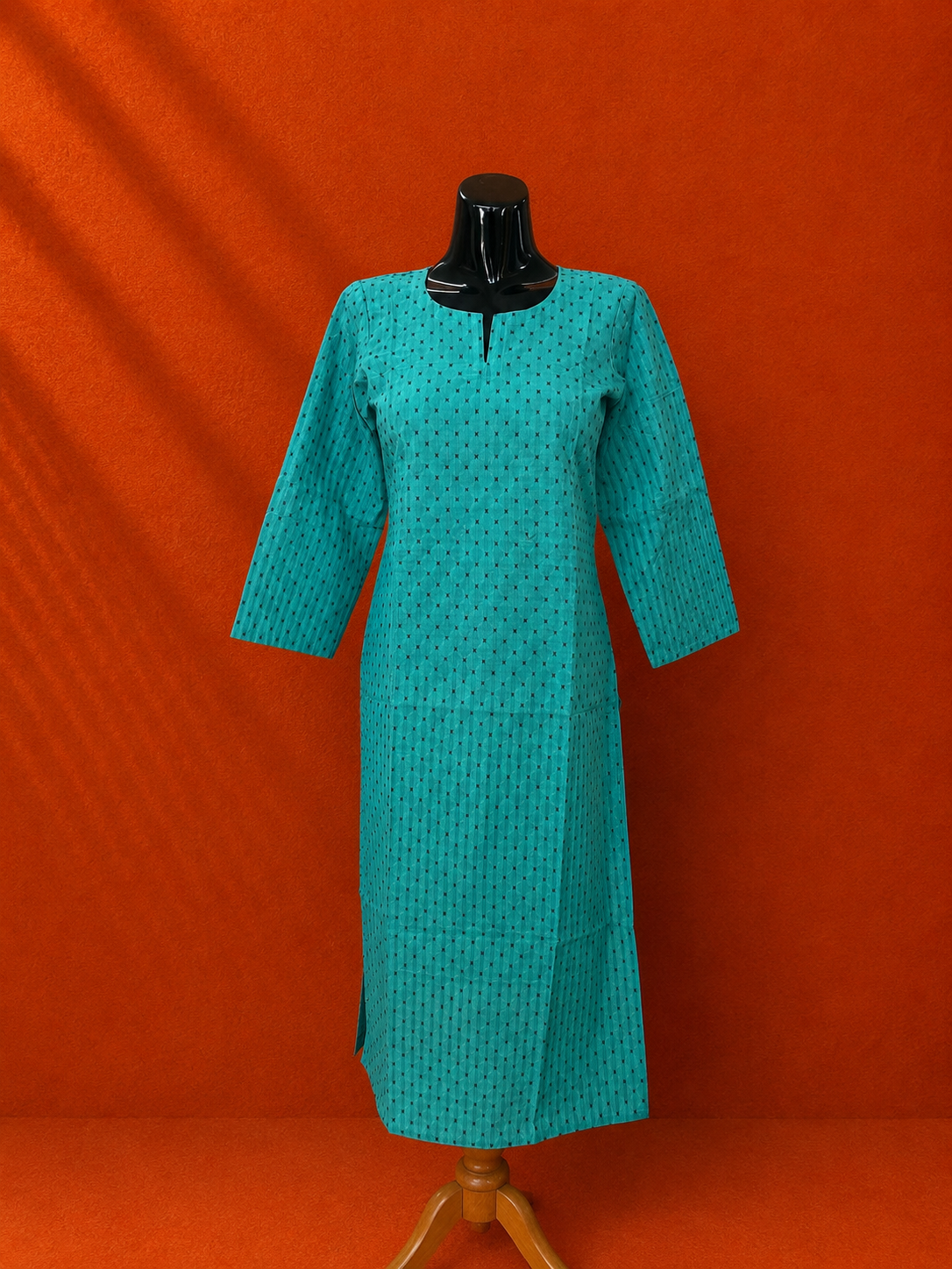 Green Cotton Khadi Kurta