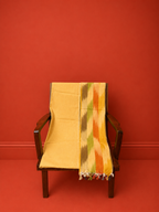 Yellow Ikat Embroidered 3Pc Dress Material