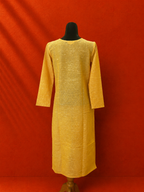 Yellow Cotton Khadi Kurta