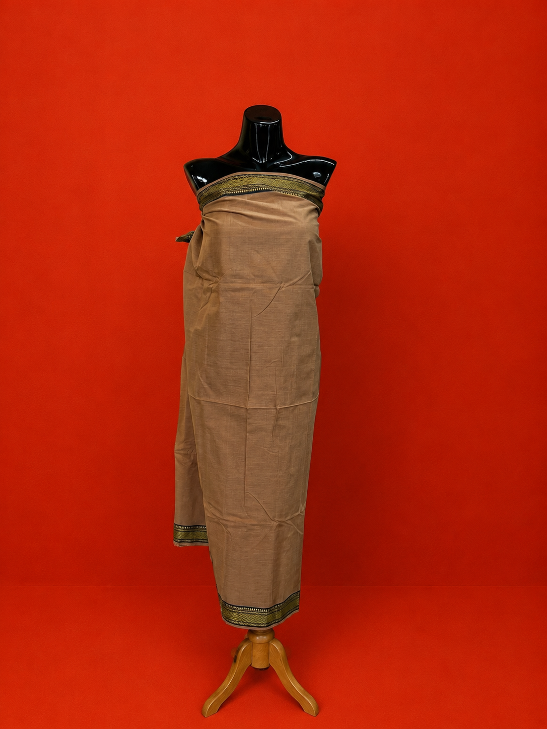 Beige South Cotton Embroidered 3Pc Dress Material