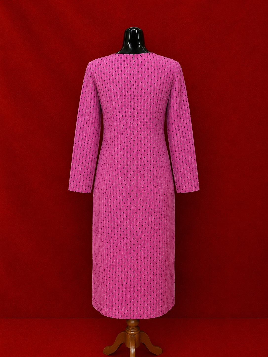 Pink Cotton Khadi Kurta