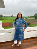 Blue Printed Kurta