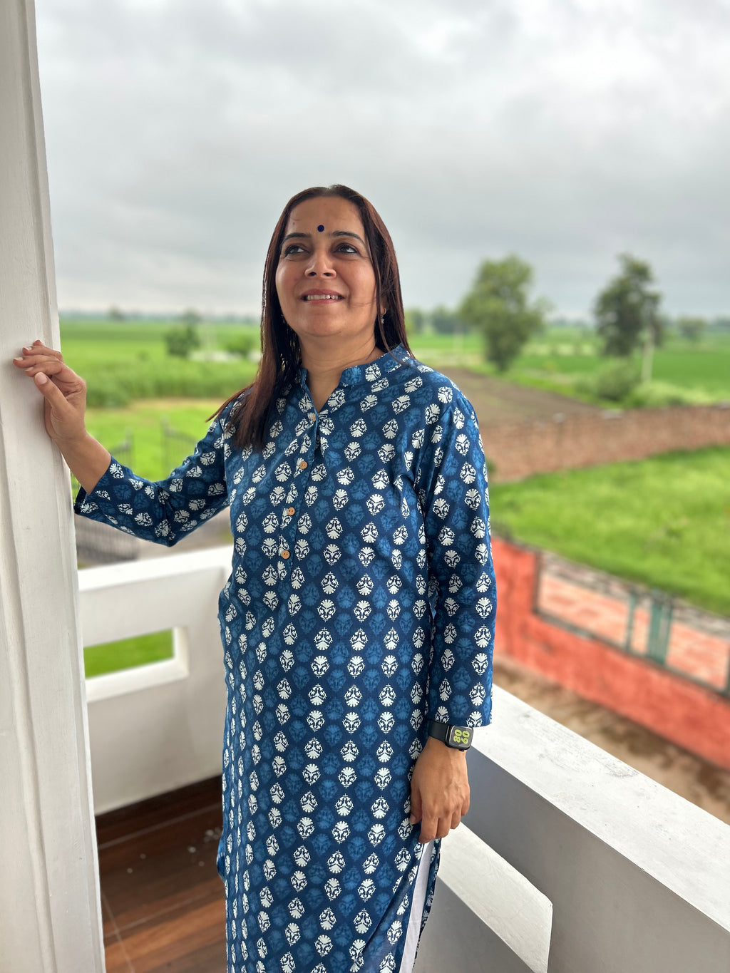 Blue Printed Kurta