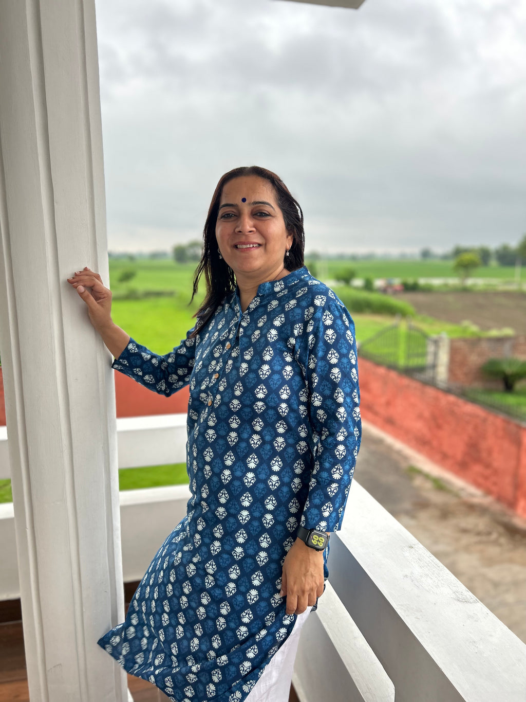 Blue Printed Kurta