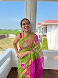 Green/Pink Sari